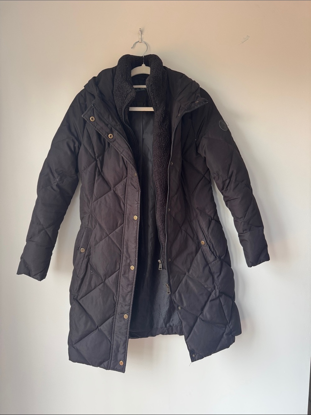Lauren Ralph Lauren Dark Brown Quilted Puffer Coat